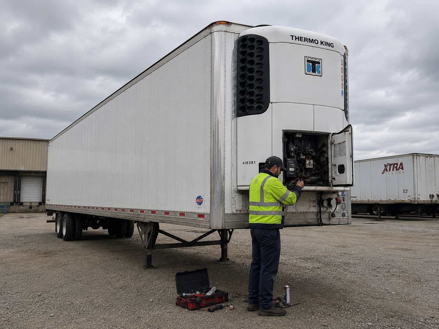 Refrigerated trailer roadside repair