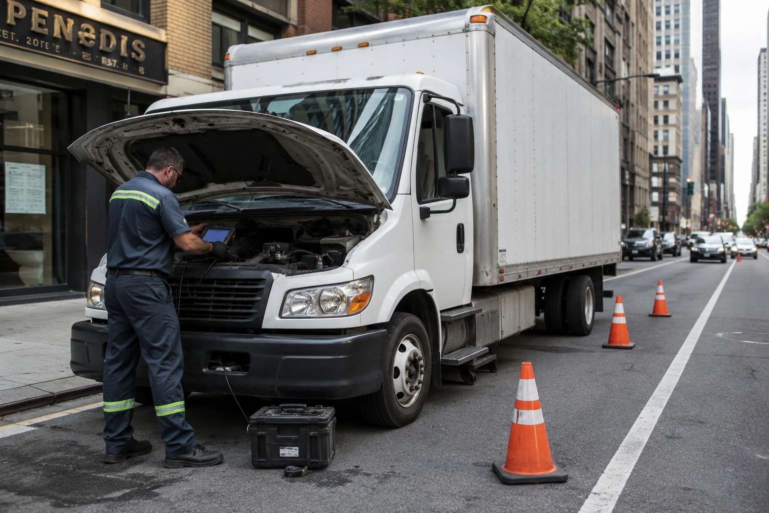Box truck roadside repair