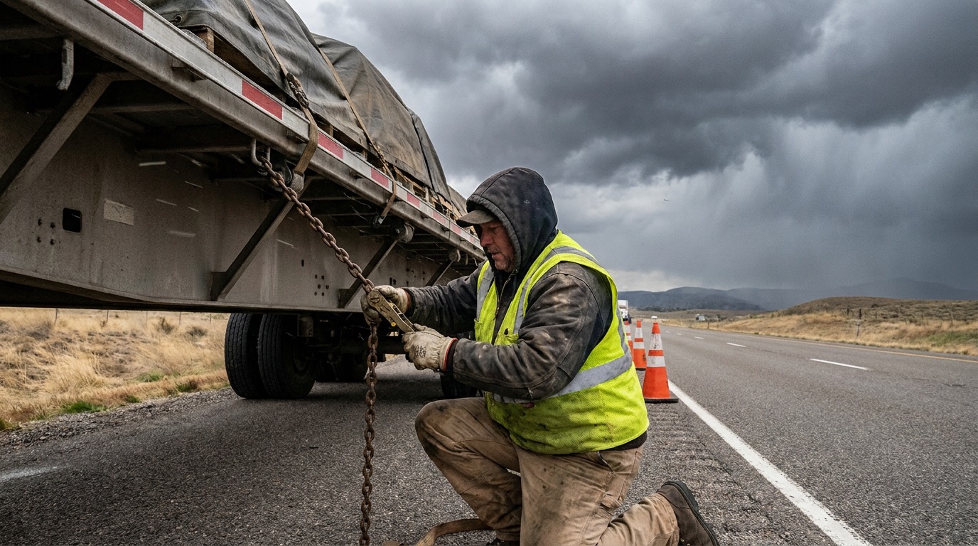 Driving a High-Profile Trailer in High Wind on the QEW and 407